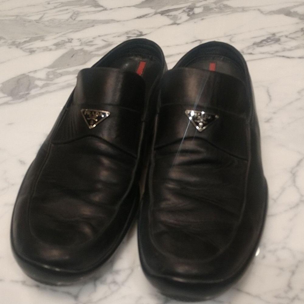 Men's Black Prada slides